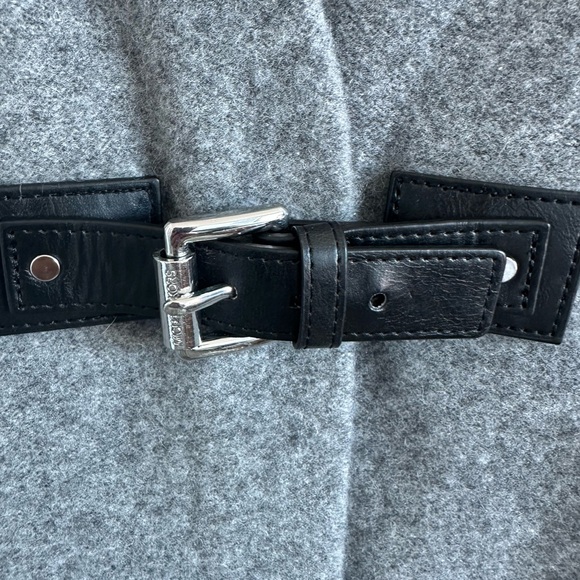 Michael Kors sweater coat with black leather detailing. - Picture 2 of 4